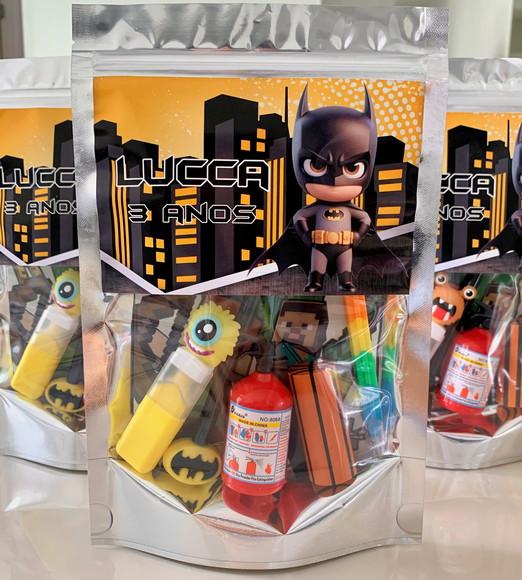 Kit Papelaria Fofa Batman (saquinho com 6 Itens)