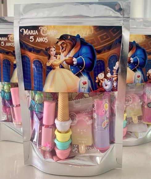 Kit Papelaria Fofa Bela e a Fera (saquinho com 6 Itens)