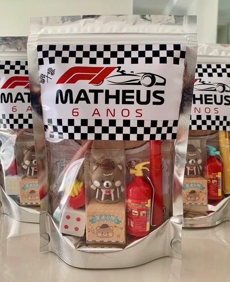 Kit Papelaria Fofa Ferrari (saquinho com 6 Itens)