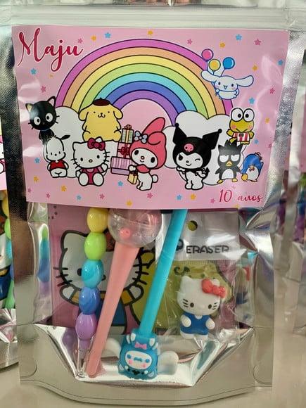 Kit Papelaria Fofa Hello Kitty (saquinho com 5 Itens)