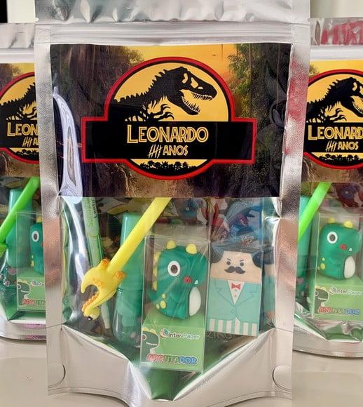 Kit Papelaria Fofa Jurassic Park (saquinho com 6 Itens)