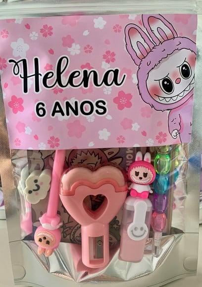 Kit Papelaria Fofa Labubu (saquinho com 6 Itens)
