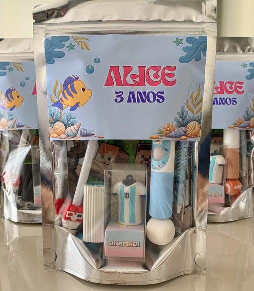 Kit Papelaria Fofa Linguado (saquinho com 6 Itens)