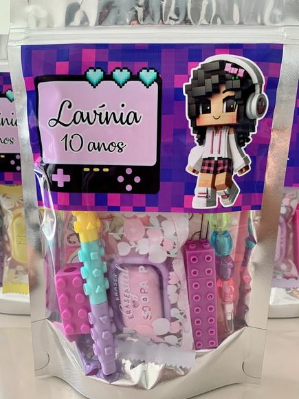 Kit Papelaria Fofa Minecraft (saquinho com 6 Itens)