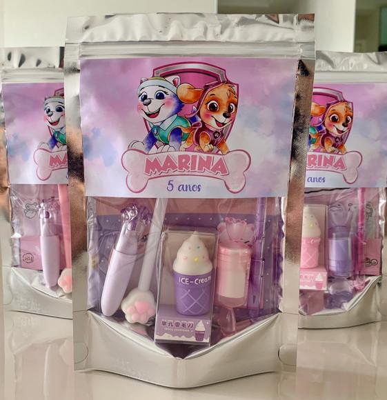 Kit Papelaria Fofa Patrulha Canina (saquinho com 6 Itens)