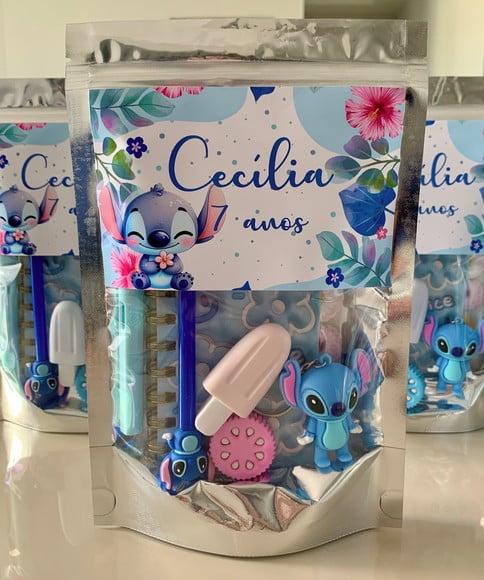 Kit Papelaria Fofa Stitch (saquinho com 6 Itens)