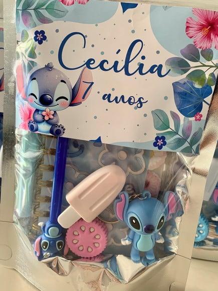 Kit Papelaria Fofa Stitch (saquinho com 6 Itens)