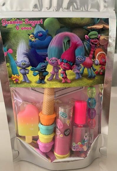 Kit Papelaria Fofa Trolls (saquinho com 6 Itens)