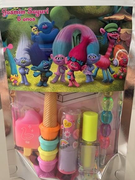 Kit Papelaria Fofa Trolls (saquinho com 6 Itens)