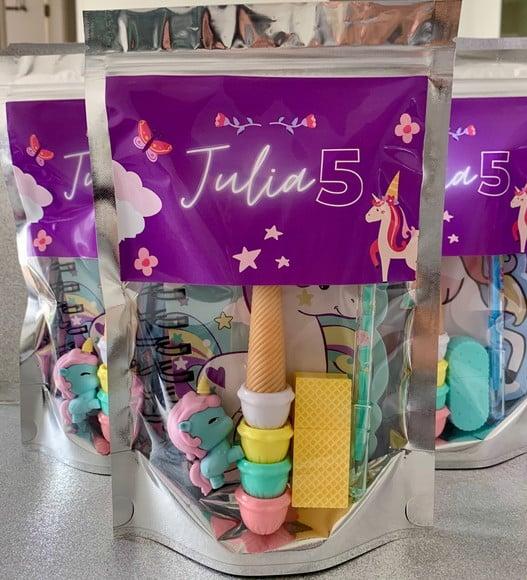 Kit Papelaria Fofa Unicórnio (saquinho com 5 Itens)