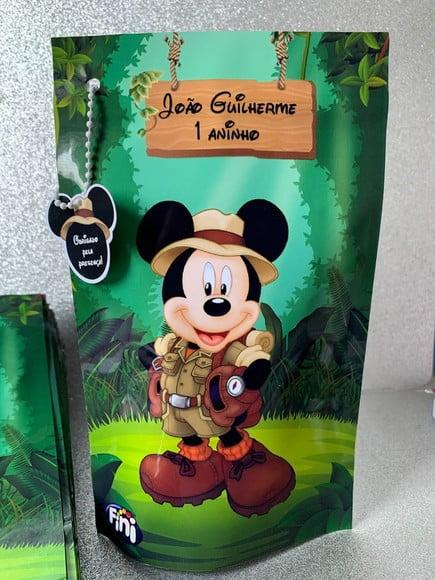 Saquinho Zip Lock Bala Fini Mickey Safari