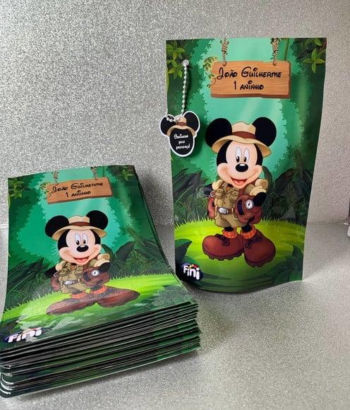 Saquinho Zip Lock Bala Fini Mickey Safari