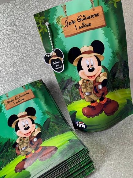 Saquinho Zip Lock Bala Fini Mickey Safari