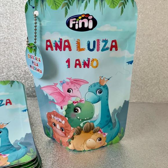 Saquinho Zip Lock Dino Baby Menina