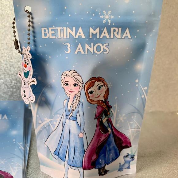 Saquinho Zip Lock Frozen Aquarela