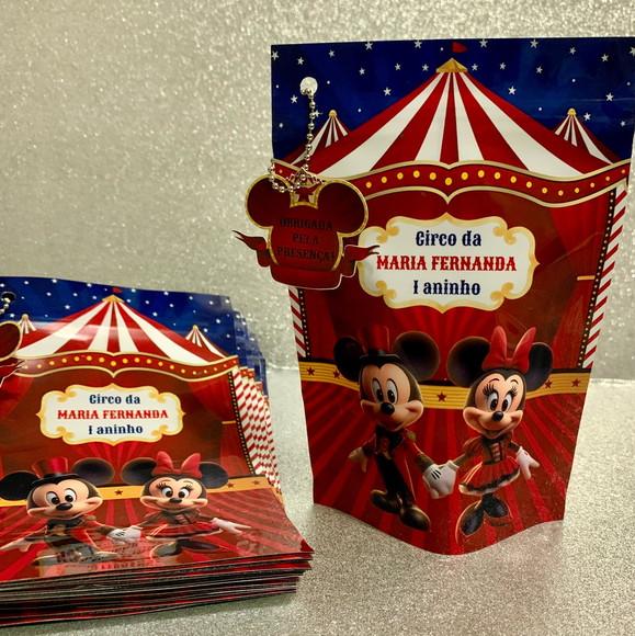 Saquinho Zip Lock Mickey Circo