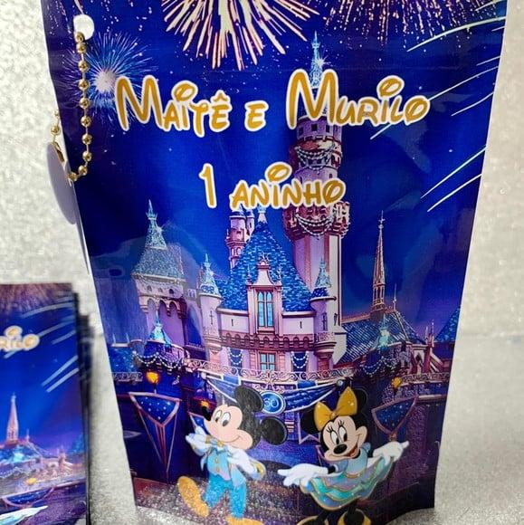Saquinho Zip Lock Mickey e Minnie Disney 60 Anos