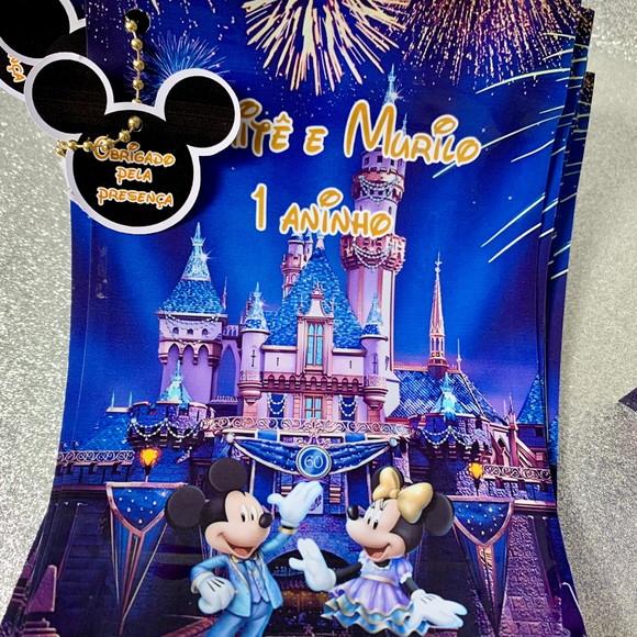 Saquinho Zip Lock Mickey e Minnie 60 Anos
