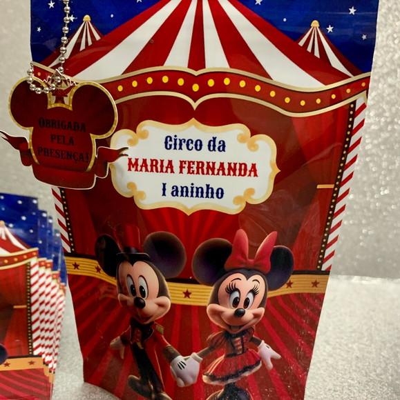 Saquinho Zip Lock Mickey Circo