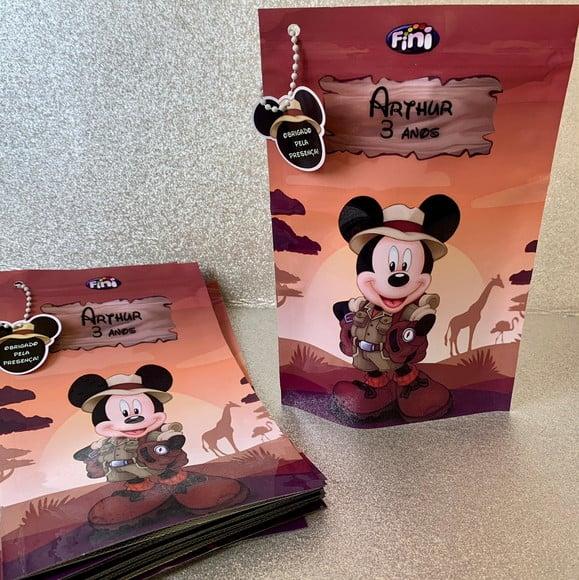 Saquinho Zip Mickey Safari
