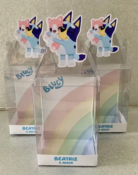 Caixinha de Acetato para Relógio Bluey