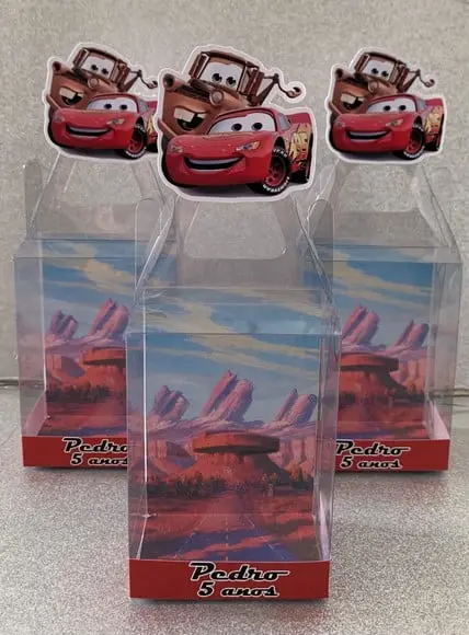 Caixinha de Acetato para Relógio Carros