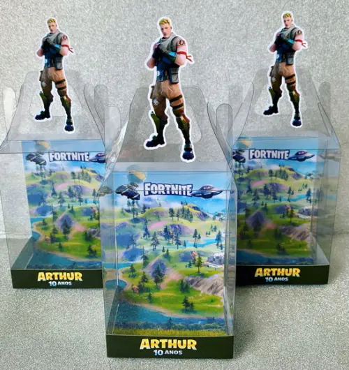 Caixinha de Acetato para Relógio Fortnite