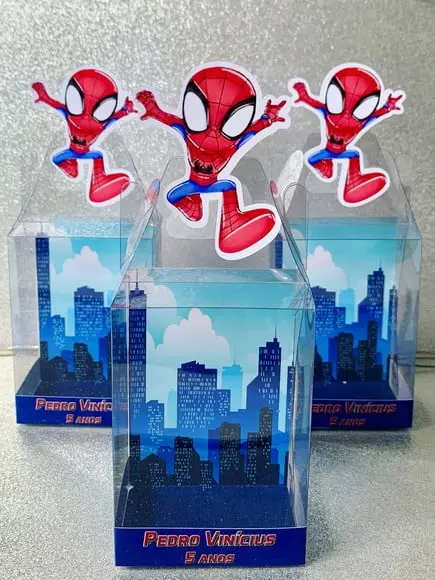 Caixinha de Acetato para Relógio Homem Aranha