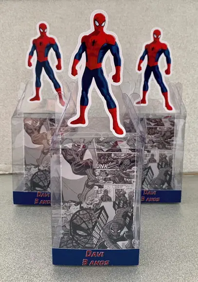 Caixinha de Acetato para Relógio Homem Aranha