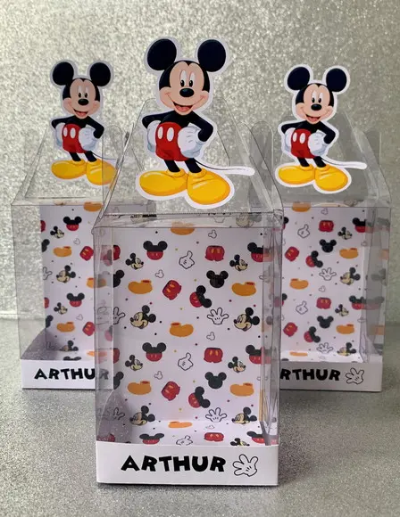 Caixinha de Acetato para Relógio Mickey