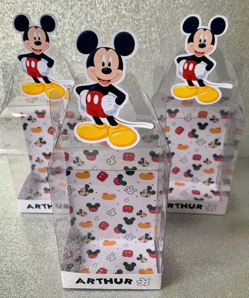 Caixinha de Acetato para Relógio Mickey