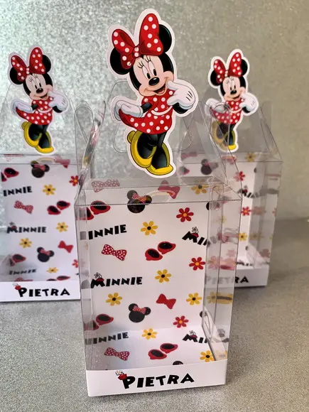 Caixinha de Acetato para Relógio Minnie