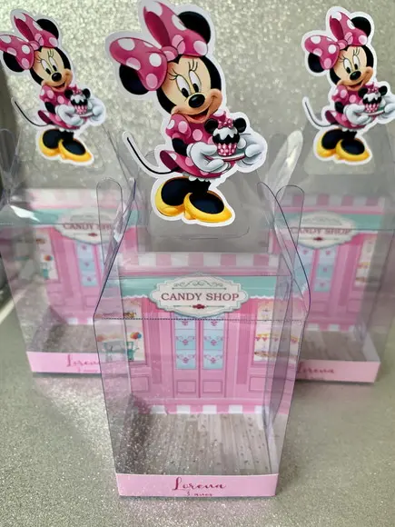 Caixinha de Acetato para Relógio Minnie Confeiteira