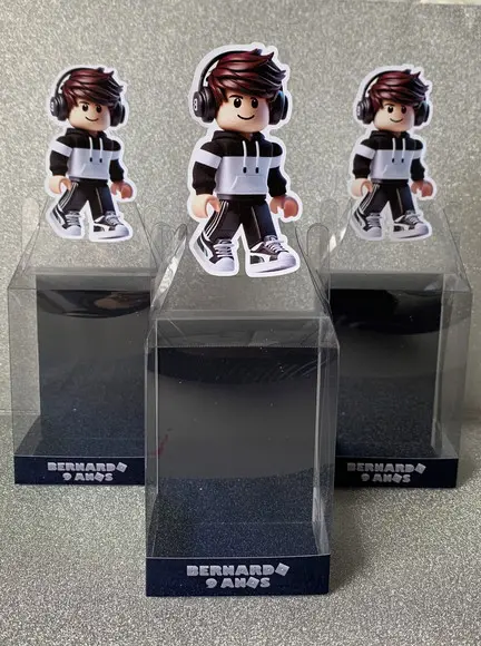 Caixinha de Acetato para Relógio Roblox Menino