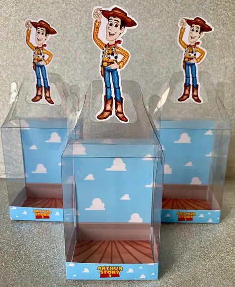 Caixinha de Acetato para Relógio Woody Toy Story
