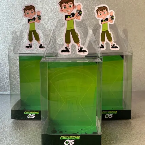 Caixinha de Acetato Personalizada para Relógio Ben 10