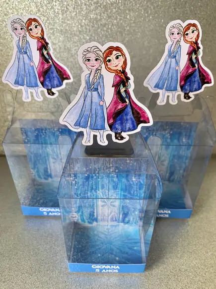 Caixinha de Acetato Personalizada para Relógio Frozen