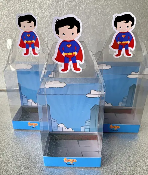 Caixinha de Acetato Personalizada para Relógio Heróis