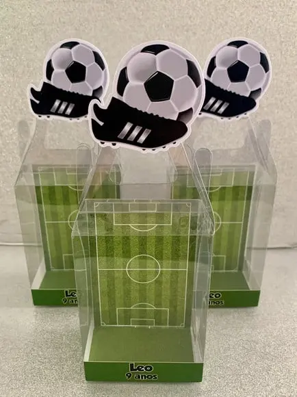 Caixinha de Acetato Personalizada para Relógio Futebol
