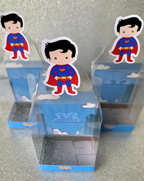 Caixinha de Acetato Personalizada para Relógio Heróis