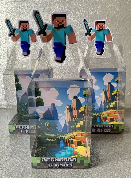 Caixinha de Acetato Personalizada para Relógio Minecraft