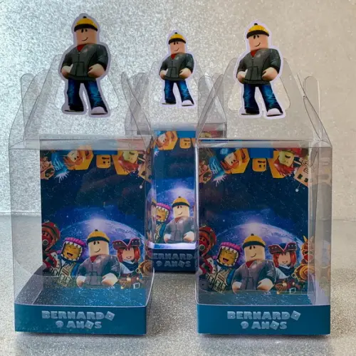 Caixinha de Acetato Personalizada para Relógio Roblox