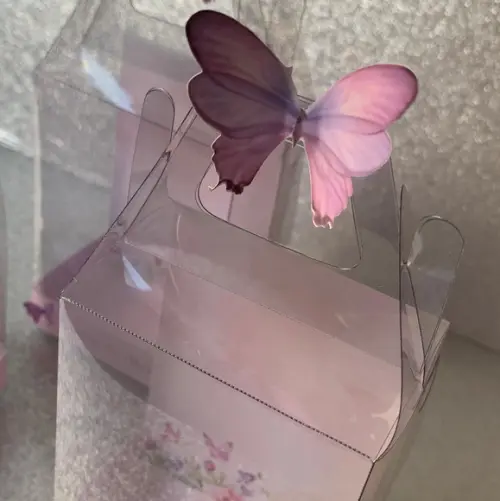 Caixinha de Acetato Personalizada Relógio Jardim Encantado