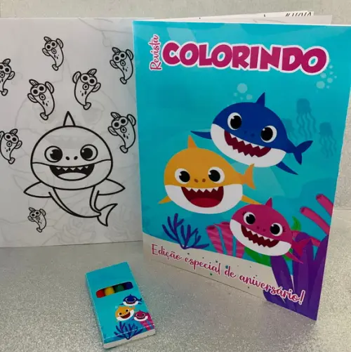Kit Colorir Baby Shark