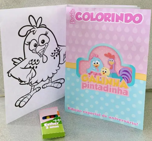 Kit Colorir Galinha Pintadinha