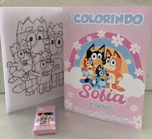 Kit Colorir Princesas Bluey