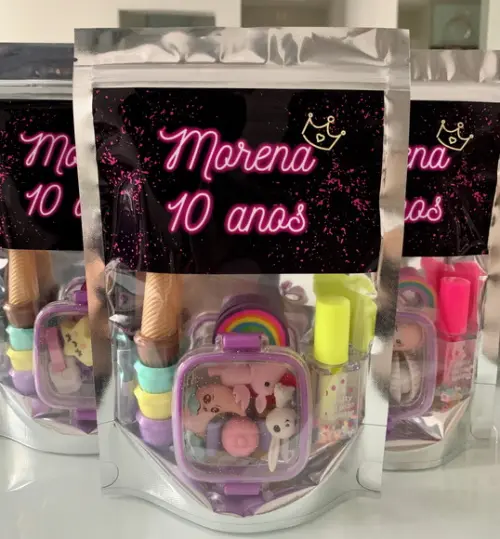 Kit Lembrancinha Papelaria Fofa Neon