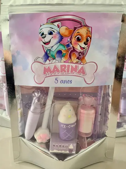 Kit Lembrancinha Papelaria Fofa Patrulha Canina (8 Itens)