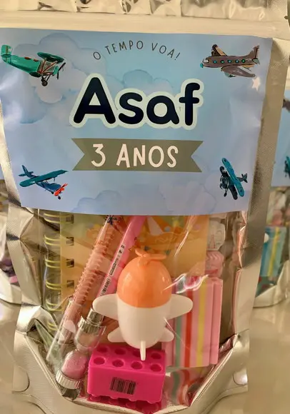 Kit Papelaria Fofa (saquinho com 6 Itens)