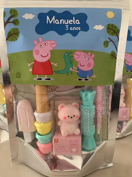 Kit Papelaria Fofa (saquinho com 6 Itens)